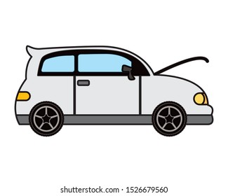 Car Open Bonnet Mechanic Icon Vector Stock Vector (Royalty Free) 1526679560