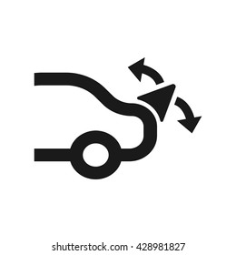 Car Open Lid Icon On White Stock Vector (Royalty Free) 428981827 ...