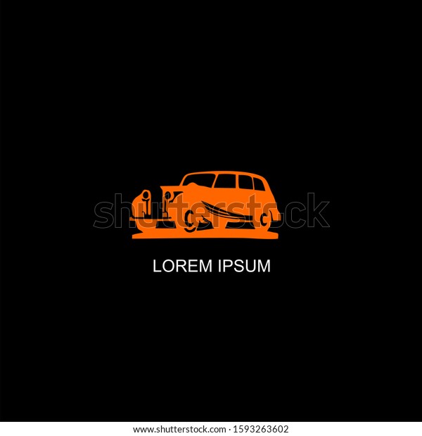 car orange simple design\
template