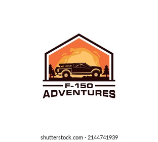 car outdoor adventures logo design illustration