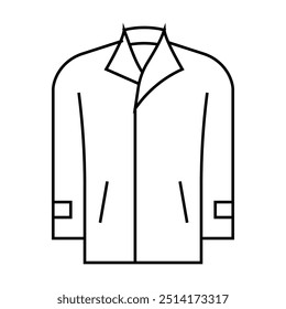 car outerwear male line icon vector. car outerwear male sign. isolated contour symbol black illustration