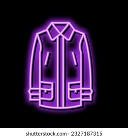 car outerwear male neon light sign vector. car outerwear male sign. isolated symbol illustration
