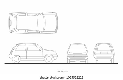 car outline elevation graphic transportation