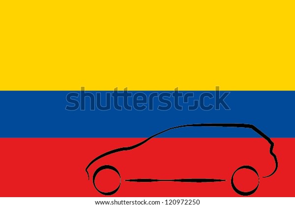 Car Outline Flag\
Columbia