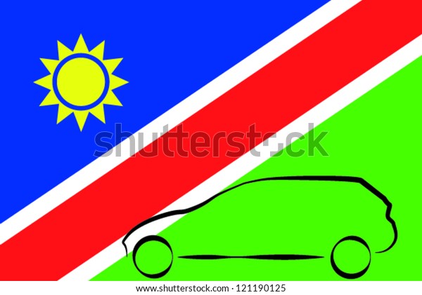 Car Outline Flag
Namibia