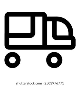 Distribuidor de iconos de contorno de automóvil en asuntos de logística