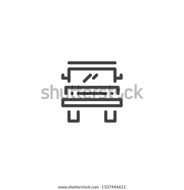 Car outline icon. linear\
style sign for mobile concept and web design. Off road truck simple\
line vector icon. Symbol, logo illustration. Pixel perfect vector\
graphics