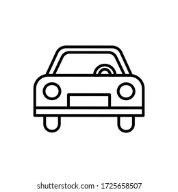 Car with outline icon vector
