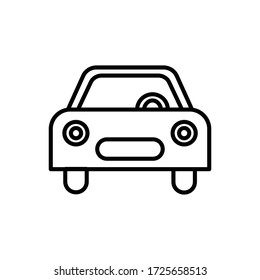 Car with outline icon vector