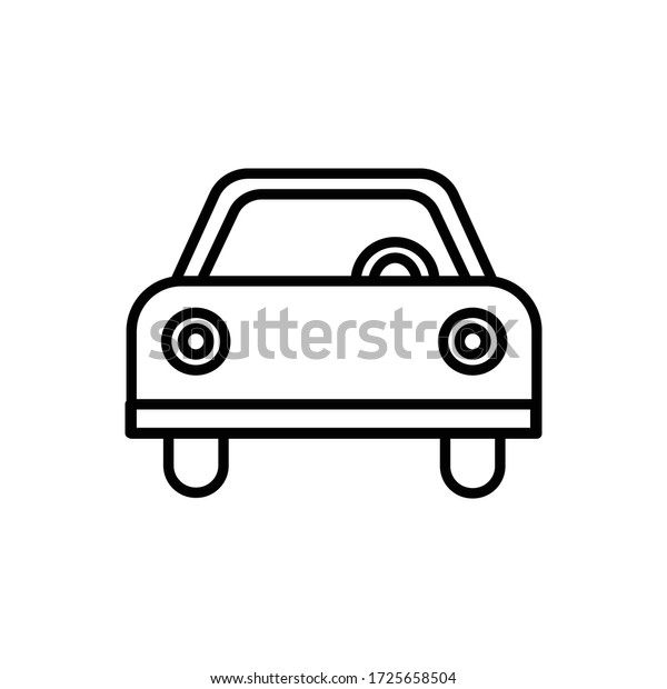 Car with outline icon\
vector