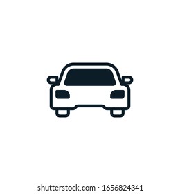 Car outline icons. Vector illustration. Editable stroke. Isolated icon suitable for web, infographics, interface and apps.