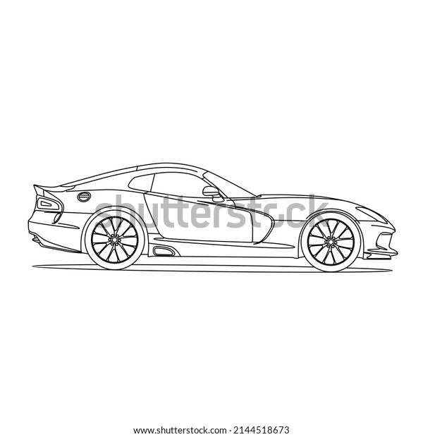 car\
outline illustration coloring template for\
kids