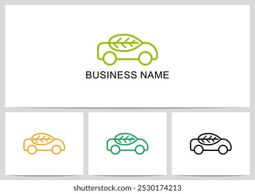 Auto Umriss einfache Icon Blatt Dach Logo Design