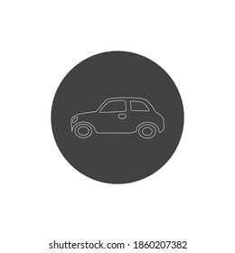 Car With Outline Style Icon