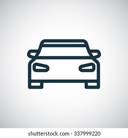 car outline, thin, flat, digital icon for web and mobile
