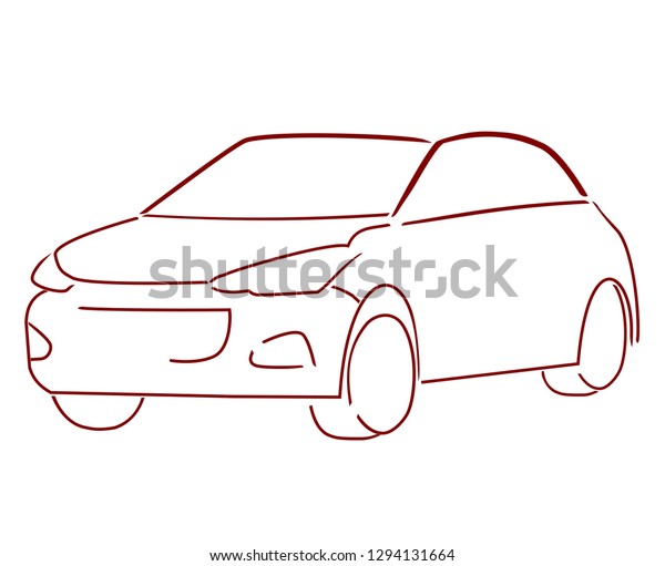 car in outline\
vector