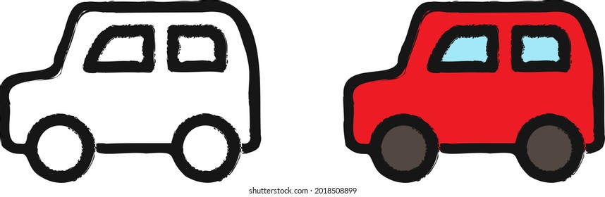 Car.It is outline vector icon.
