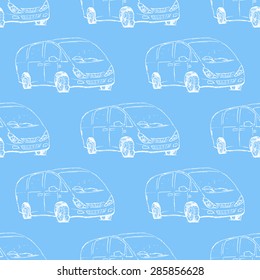 Car outline. Vector illustration. Design element on white backdrop