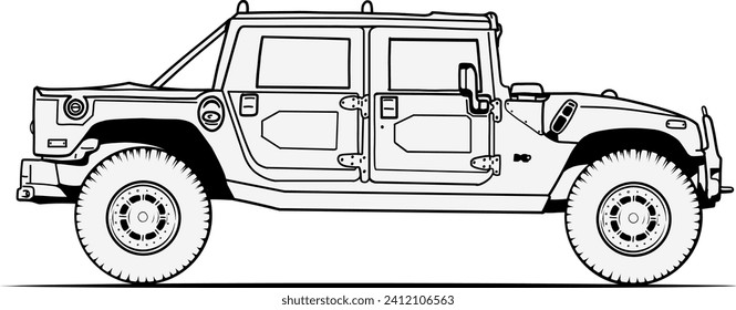 Car outline vector image. Vehicle art.