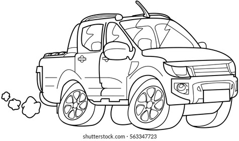 Car Outline Vector suitable for kids activity such as coloring book, arts class, education or any related projects