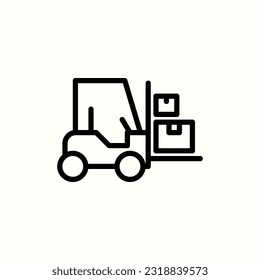 car, package, forklift, cargo icon, isolated icon in light background, perfect for website, blog, logo, graphic design, social media, UI, mobile app