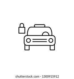 car, padlock icon. Can be used for web, logo, mobile app, UI, UX