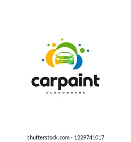 Car Paint Logo Template Design Vector. Car wash logo template svg