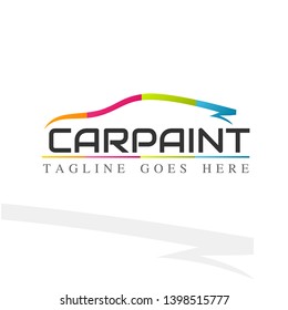 Car paint logo template vector svg