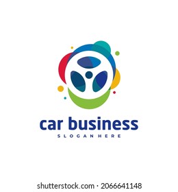 Plantilla vectorial del logotipo de pintura de coches, conceptos de diseño del logotipo de coches creativos