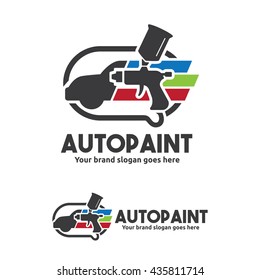 Car Paint With Spray Gun Logo Template