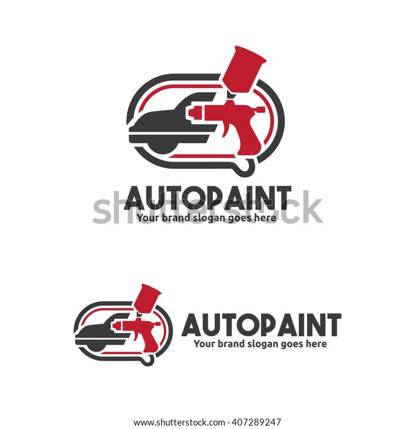 Car Paint with Spray\
Gun Logo Template