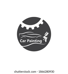 plantilla de diseño de ilustración de vector de pintura de coches