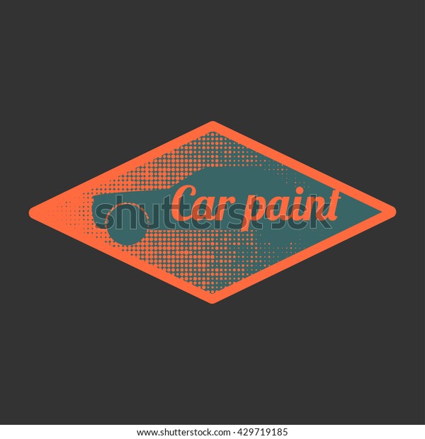 Car paint vector logo. Airbrushing salon\
template badge. Design element for business related to painting,\
parts, service, car decoration,\
cosmetics