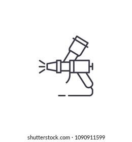 Car painting linear icon concept. Car painting line vector sign, symbol, illustration.