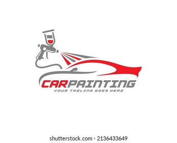 Car painting logo design vector illustration