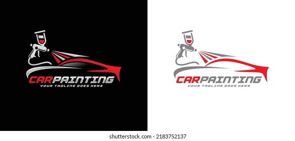 Car painting logo design vector illustration