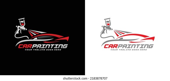 Car painting logo design vector illustration