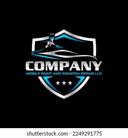 car painting logo design vector. automotive logo