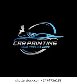 Car painting logo design vector illustration