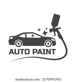 Car painting logo design vector illustration. Auto paint logo vector illustration,