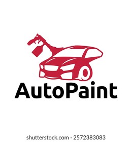 Car painting logo design vector illustration. Auto paint logo vector illustration,