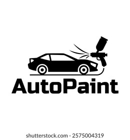 Car painting logo design vector illustration. Auto paint logo vector illustration,