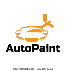 Car painting logo design vector illustration. Auto paint logo vector illustration,