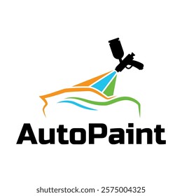 Car painting logo design vector illustration. Auto paint logo vector illustration,