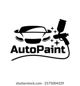 Car painting logo design vector illustration. Auto paint logo vector illustration,