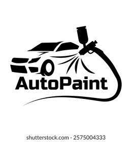 Car painting logo design vector illustration. Auto paint logo vector illustration,
