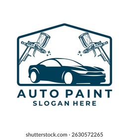 Modelo de vetor de design de logotipo de Pintura de Carro. Auto carro spray logotipo ícone de vetor design