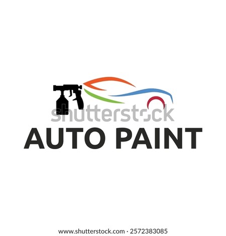 Car painting logo design vector illustration. Auto paint logo vector illustration,