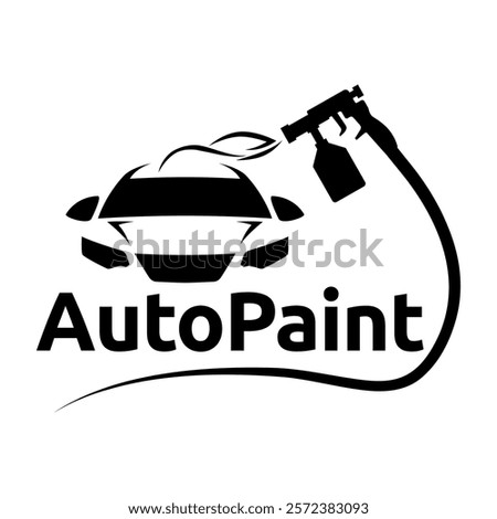 Car painting logo design vector illustration. Auto paint logo vector illustration,