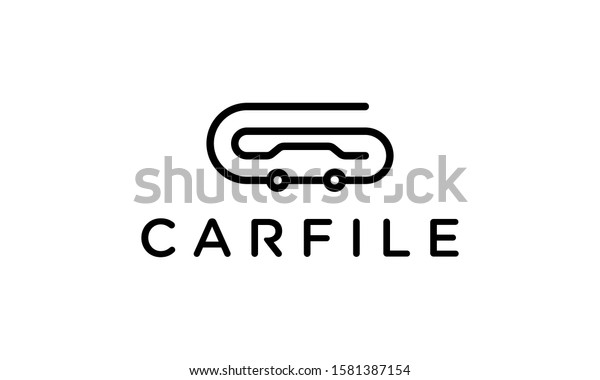 Car\
with Paper Clip File Document Logo Design\
Inspiration